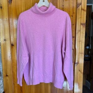 Lands' End Soft Pink Turtleneck Sweater